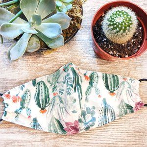 High Quality Face Masks in Succulent Print